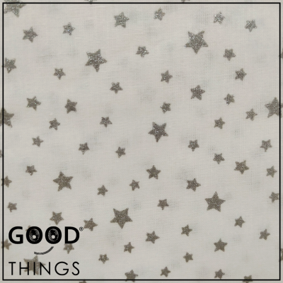 Tecido Estrelinhas Prateadas