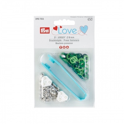 PRYM LOVE | Molas de Pressão Jersey Ø8mm Verdes