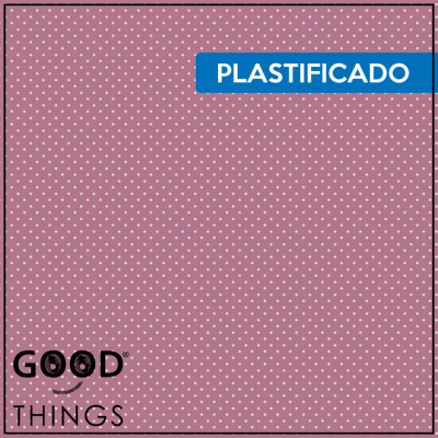 Tecido Plastificado | Bolinhas Malva