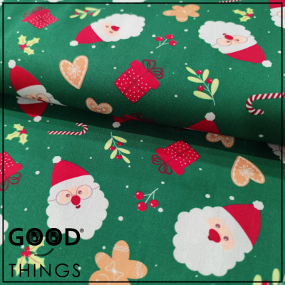 Tecido Natal | Pais Natais fundo Verde