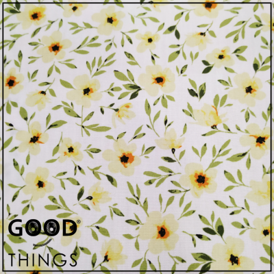 Tecido Algodão Orgânico | Florinhas Amarelas