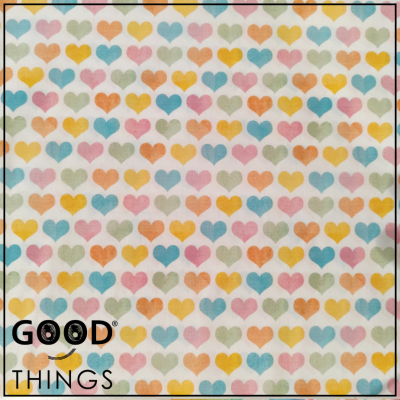 Tecido Corações Coloridos