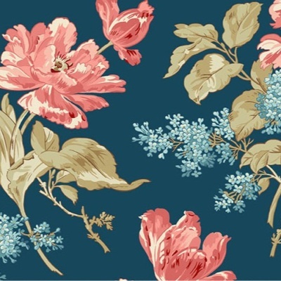 MAKOWER UK | Edyta Sitar | Lighthouse | Front Porch Bouquet Navy