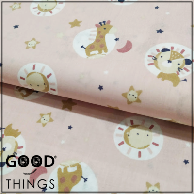 Tecido Bichinhos | Fundo Rosa