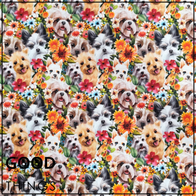 Tecido 3D | Puppy Garden