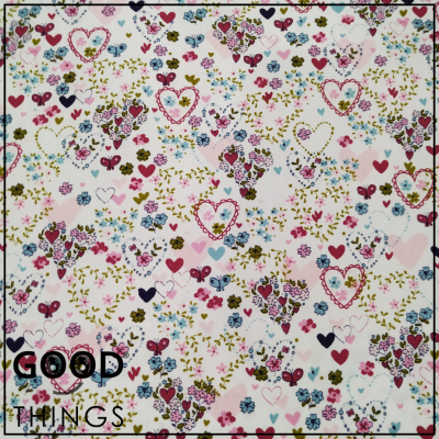 Tecido Algodão Orgânico | Flores e Corações