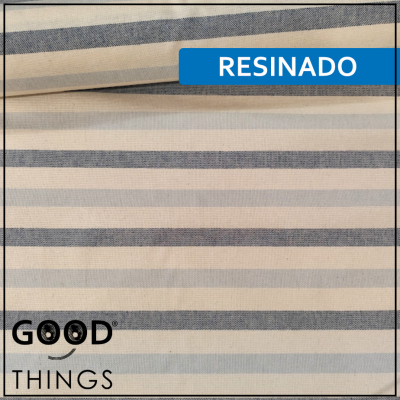 Tecido Resinado | Linho Alentejano Riscas Duas Cores