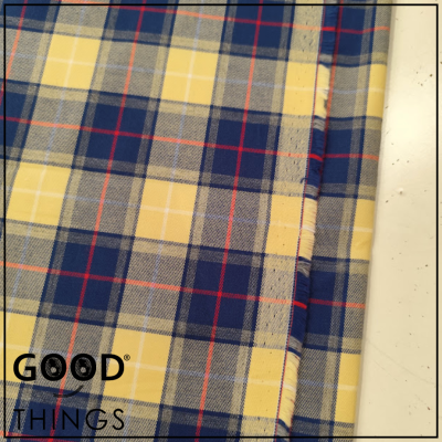 Vaiela Tartan Azul e Amarelo