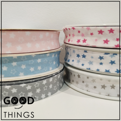 Fita de Viés | Estrelinhas | 18mm