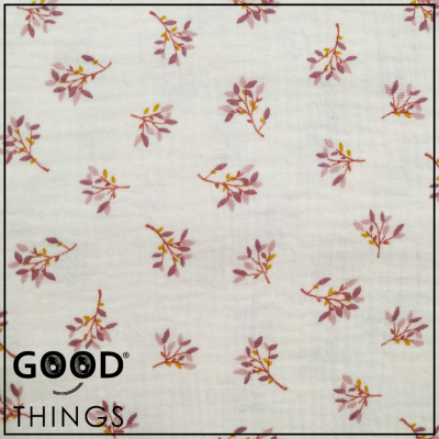 Musselina | Double Gauze | Raminho fundo Pérola