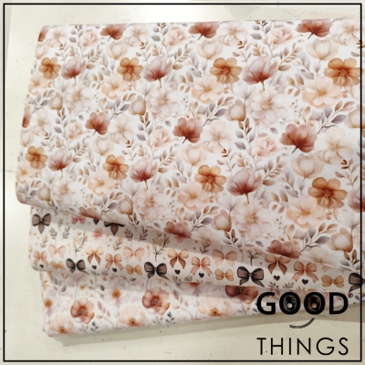 Tecido Laços e Folhas