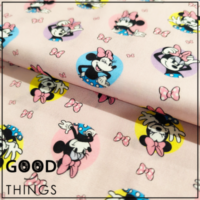 Tecido Disney | Minnie fundo Rosa Velho