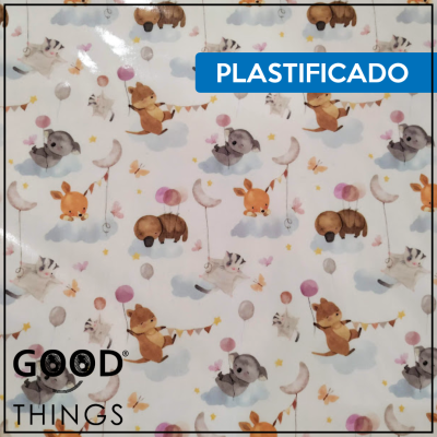 Tecido Plastificado |  Animais com Balões