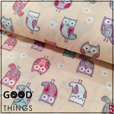 Tecido Mochos fundo Rosa