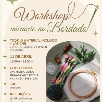 Workshop | Iniciação ao Bordado | 11 de Abril