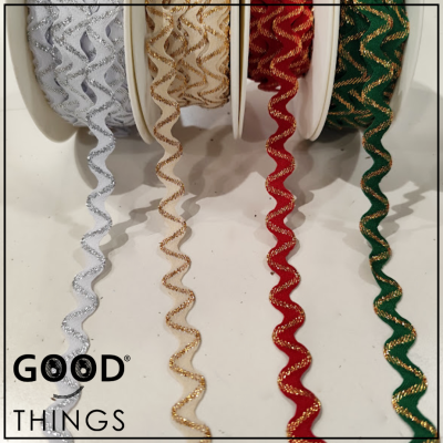 Fita Grega | Lisa com Metalizado | 12mm