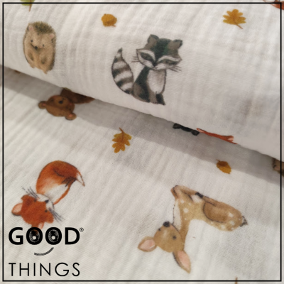 Musselina | Double Gauze | Animais do Bosque