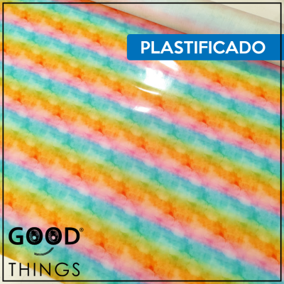 Tecido Plastificado | Mesclado Arco Íris