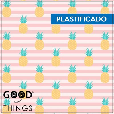 Tecido Plastificado | Ananases com Riscas