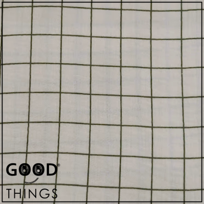 Musselina | Double Gauze | Xadrez Verde fundo Pérola