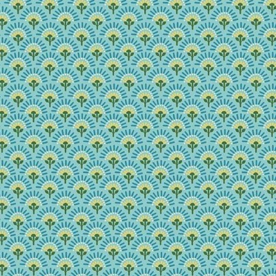 MAKOWER UK | Whimsy | Flower Fan Turquoise
