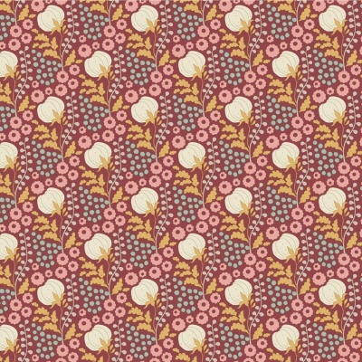 TILDA | Sanctuary | Cottonfield Maroon