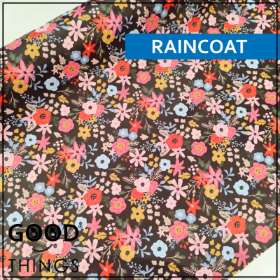 Tecido Gabardine | Floral fundo Castanho