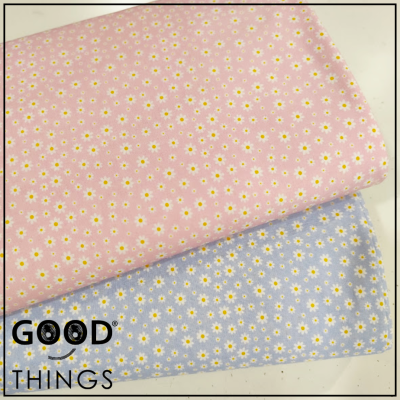 Tecido Pequenas Margaridas fundo Rosa Claro