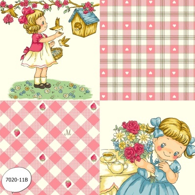 QUILT GATE FABRICS | Margret & Sophie | Big Patchwork Squares Pink