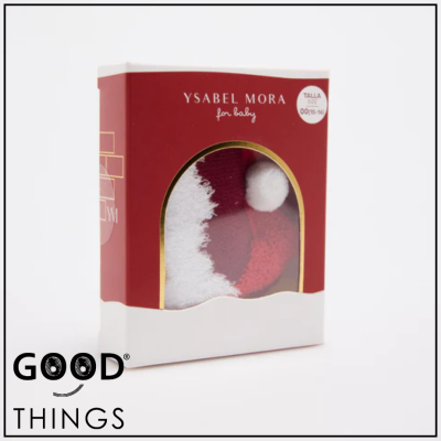 Meia Bebé Antiderrapante Pai Natal