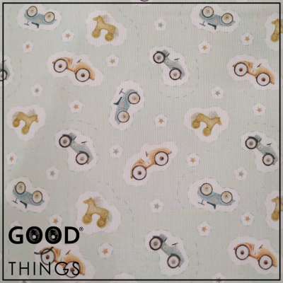 Fustão | Toys | Estrelas fundo Verde Água