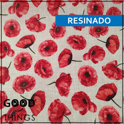 Tecido Resinado | Papoilas