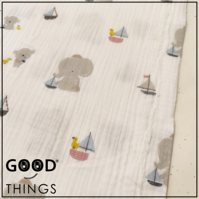 Musselina | Double Gauze | Animais e Barquinhos