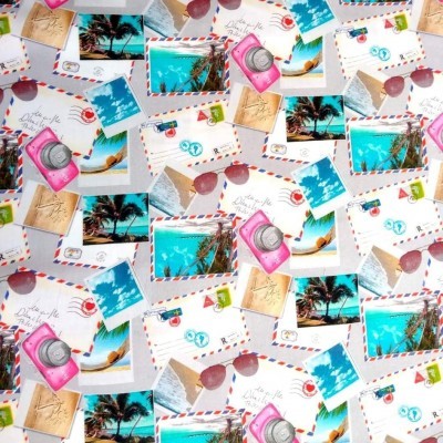 Tecido Postais e Fotografias