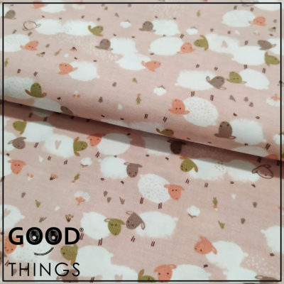 Vaiela Ovelhinhas fundo Rosa