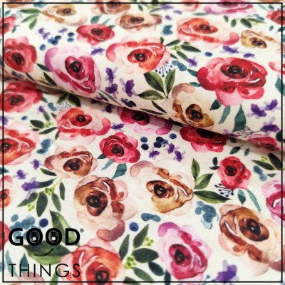 DOMOTEX | Floral Vintage Aguarela | Rosas