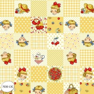 QUILT GATE FABRICS | Margret & Sophie | Small Patchwork Squares Yellow
