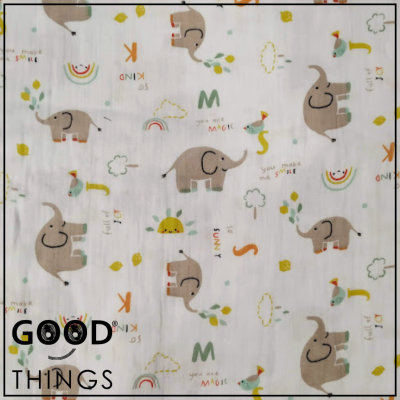 Musselina | Double Gauze | Alfabeto Elefantes