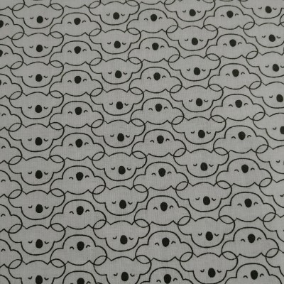 Tecido Koalas fundo Cinza