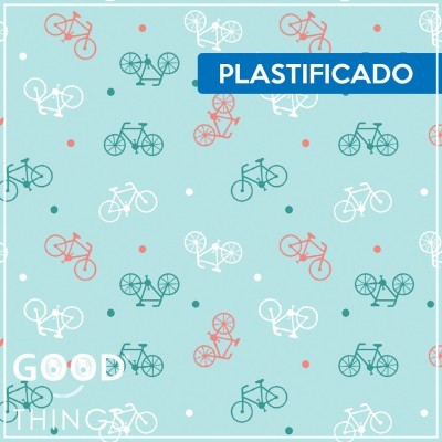 Tecido Plastificado | Bicicletas fundo Água