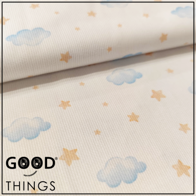 Fustão | Nuvens Azuis e Estrelas