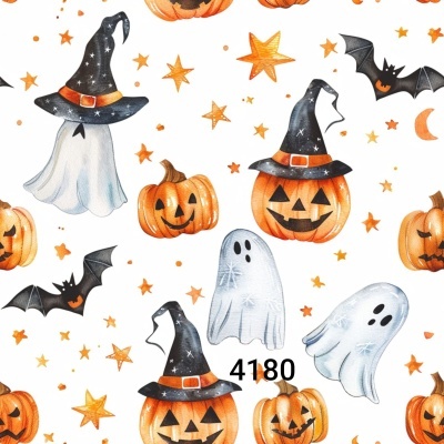 Tecido Halloween | Abóboras e Fantasmas