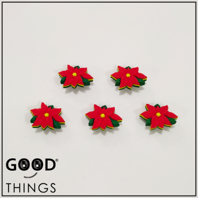Botão Decorativo | Poinsettias