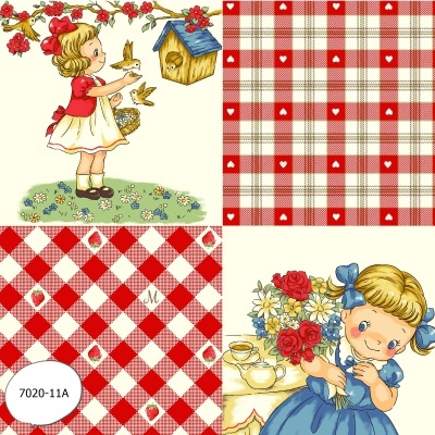 QUILT GATE FABRICS | Margret & Sophie | Big Patchwork Squares Red