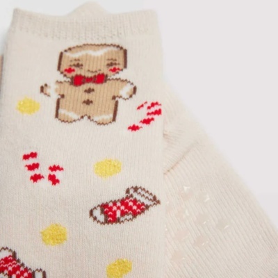 Meia Bebé Antiderrapante Natal