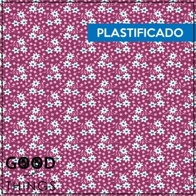 Tecido Plastificado | Floral Midinette Ameixa