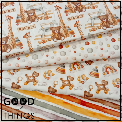 Tecido Teddy Bear | Girafas e Ursinhos