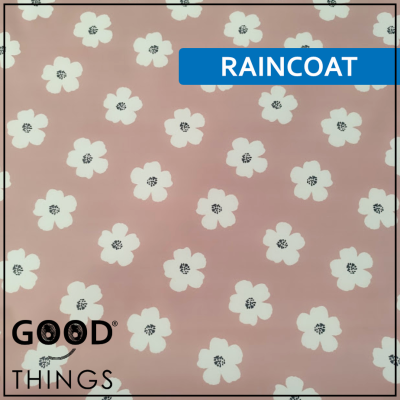 Tecido Gabardine | Flores fundo Rosa Velho