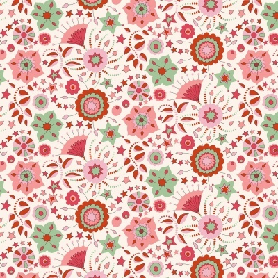 LIBERTY FABRICS | Summer Fair | Festival Florals Vermelho