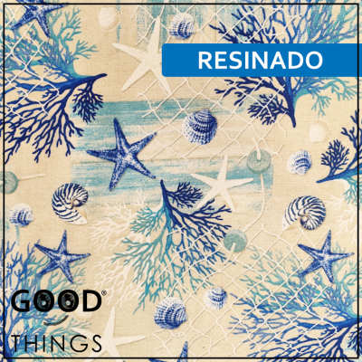 Tecido Resinado | Corais Azuis